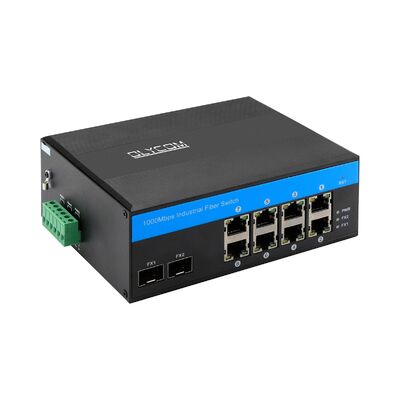 8 Port Rugged Gigabit PoE Switch SFP Fiber Uplink เครือข่ายที่ไม่จัดการ CE ไม่มีแฟน