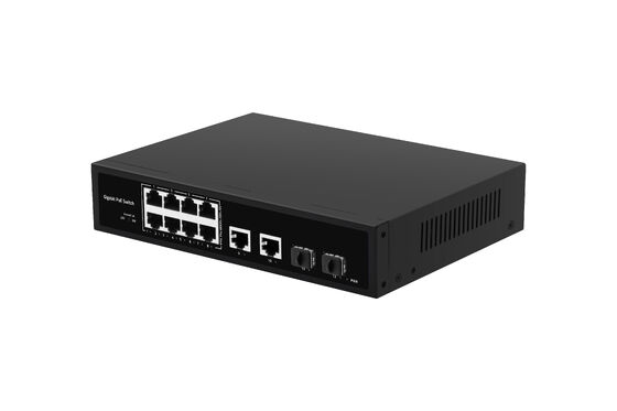 8 Port 120W Gigabit POE Switch กับ POE Watchdog สําหรับเครือข่ายไฟเบอร์ธุรกิจ