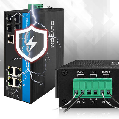 8 Port L2 Managed Ethernet Switch 1G/2.5G SFP Uplinks เกรดอุตสาหกรรม CE FCC