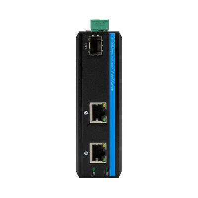 เครือข่ายอุตสาหกรรมขนาดเล็ก PoE Switch 10/100Mbps SFP Slot Fast Ethernet DC48V DIN จักรยาน