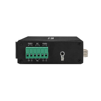 เครือข่ายอุตสาหกรรมขนาดเล็ก PoE Switch 10/100Mbps SFP Slot Fast Ethernet DC48V DIN จักรยาน