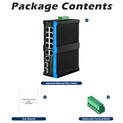 สวิตช์ Poe อุตสาหกรรม 90w สวิตช์ไฟเบอร์ออปติก 2.5G พร้อมรีเลย์แจ้งเตือนสำหรับกล้อง PTZ กลางแจ้ง