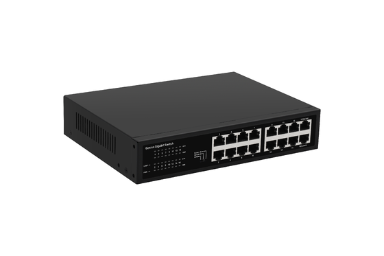 16-Port Gigabit Unmanaged Ethernet Switch With Smart VLAN Fanless Design Rack Mounted