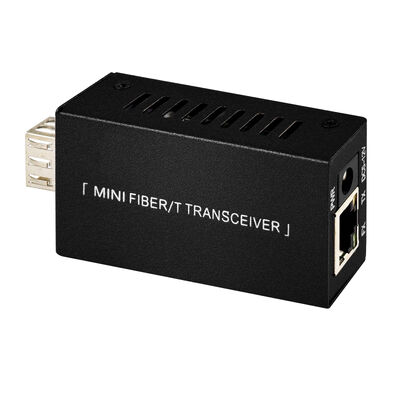 มินิกิกะบิตไฟเบอร์ออปติก Media Converter DC5V DC12V ขนาดกะทัดรัดส่วนขยาย 20KM CE