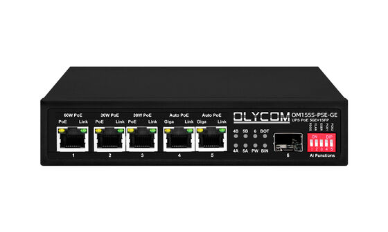 สวิตช์ Gigabit PoE MPPT คอนโทรลเลอร์ชาร์จพลังงานแสงอาทิตย์ SFP ไฟเบอร์ออปติกอินพุต DC12V / DC24V / DC48V