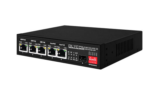 สวิตช์ Gigabit PoE MPPT คอนโทรลเลอร์ชาร์จพลังงานแสงอาทิตย์ SFP ไฟเบอร์ออปติกอินพุต DC12V / DC24V / DC48V