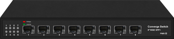 8-Port Full 10G SFP+ Fiber Ethernet Switch 1G 2.5G ปฏิบัติตามความเป็นมาของ CE FCC