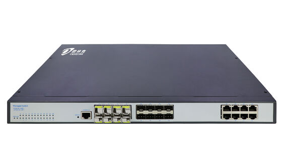 Gigabit Managed Layer 2 Network Switch 24 Port Fanless WEB CLI SNMP รองรับ CE FCC