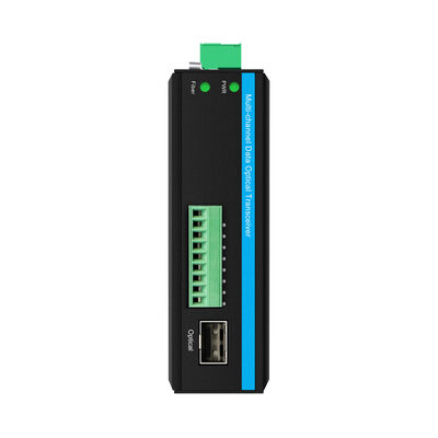 4 Port Contact Closure Fiber Optic Transceiver Bidi Transport for Industrial Monitoring CE