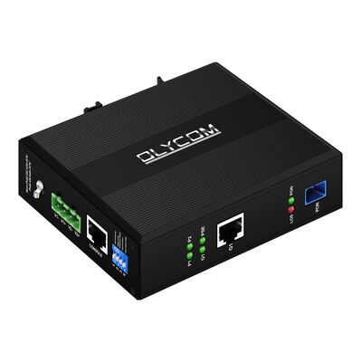 Industrial Gigabit EPON GPON With 30W PoE Single Port DIN Rail For Passive Optical Network