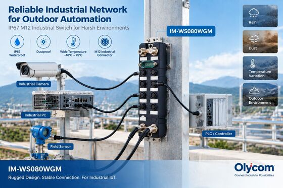 อุปกรณ์ที่แข็งแกร่ง IP67 กันน้ํา 8 ท่า Gigabit Industrial Ethernet Switch บริหาร M12 Railway Ethernet Switch
