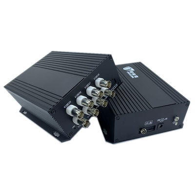 8 Port Analog Video Digital Optical Converter Multiplexer ผ่านสายเคเบิลโคเอชเชียล DC5V