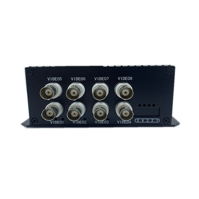 8 Port Analog Video Digital Optical Converter Multiplexer ผ่านสายเคเบิลโคเอชเชียล DC5V