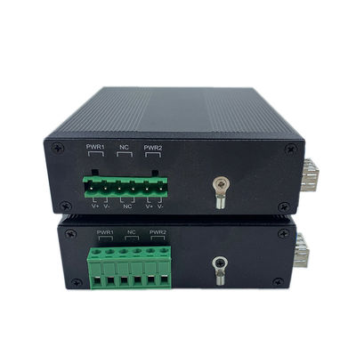 สวิตช์เครือข่ายอุตสาหกรรม ไฟเบอร์ดีนเรล 6KV สอร์จ IP40