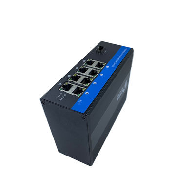 สวิตช์เครือข่ายอุตสาหกรรม 8 พอร์ต GIGABIT SFP FIBER ETHERNET DIN RAIL CE UNMANAGED