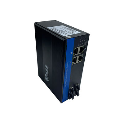 สวิตช์ไฟเบอร์กิกะบิต 8 พอร์ต เครือข่ายอุตสาหกรรม SFP ไม่มีการจัดการ CE IP40
