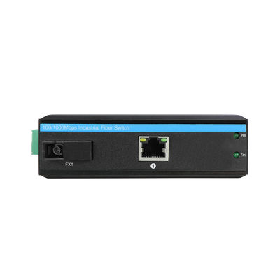 เครื่องแปลงสื่ออุตสาหกรรมอีเทอร์เน็ต IEEE802.3af/At Rugged Network Unmanaged CE DC48V