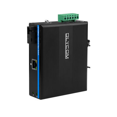 เครื่องแปลงสื่อ WDM 20KM Fast Ethernet เครือข่ายอุตสาหกรรมที่แข็งแรง ขนาดเล็ก ไม่จัดการ