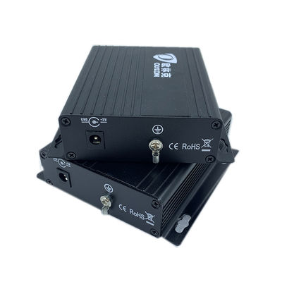 ตัวแปลงสื่อวิดีโออนาล็อกพร้อมข้อมูล RS485/RS422 ส่วนขยายไฟเบอร์ SM/MM CE DC5V DC12V