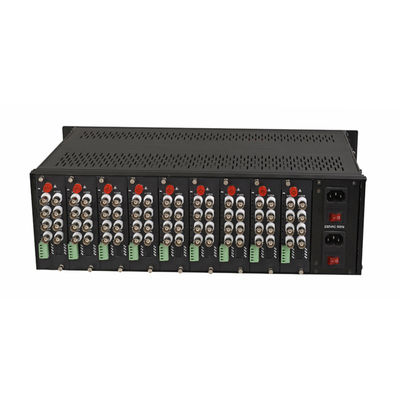 เครื่องแปลงสื่อวีดีโอ ชาซี 3U Rack สําหรับเครื่องแปลงวีดีโอออปติกส์