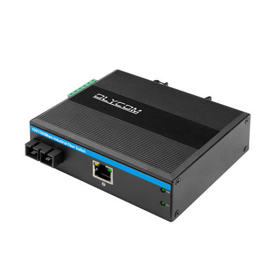 เครื่องแปลงสื่อ PoE อินดัสเตรียล ขนาด 60 กิโลเมตร Gigabit Ethernet SC Fiber Duplex Unmanaged Mini Size