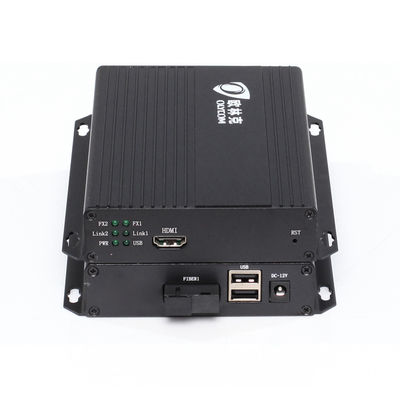 1080P 4K Kvm HDMI DVI Extender ระยะไกล 20 กม. ผ่านไฟเบอร์ SC ST FC ได้รับการรับรอง CE