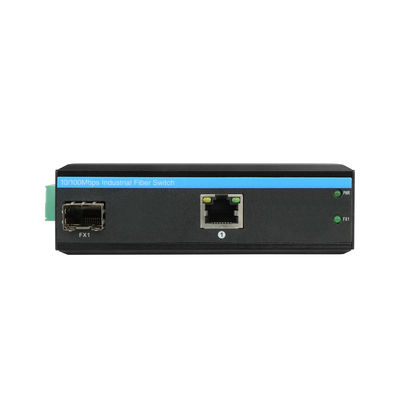เครื่องแปลงสื่อ PoE อุตสาหกรรม 15.4W 30W Unmanaged Fast Ethernet DIN Rail CE ขนาดเล็ก