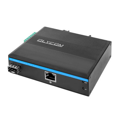 เครื่องแปลงสื่อ PoE อุตสาหกรรม 15.4W 30W Unmanaged Fast Ethernet DIN Rail CE ขนาดเล็ก