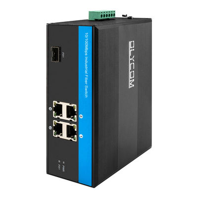 4 Port Industrial Network Switch Hub 10/100Mbps Ethernet รวดเร็ว ไม่จัดการ CE FCC