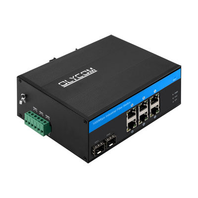 เครือข่ายที่แข็งแกร่งสวิตช์ 8 Port Gigabit Ethernet 2 SFP ไฟเบอร์ไม่จัดการ DIN35 ติดตั้ง