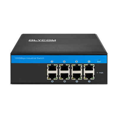 8 Port E-Mark Hardened PoE Switch 240W Gigabit Ethernet DC48V ไม่มีการจัดการ Din Rail