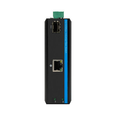 DC48V DIN PoE Media Converter 100M SFP Fiber Fast Ethernet ไม่จัดการ IEEE802.3Af/At