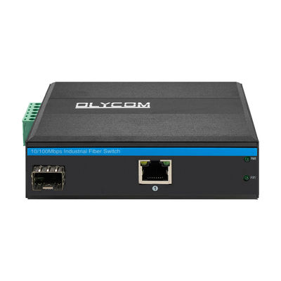 เครื่องแปลงสื่ออุตสาหกรรมอีเทอร์เน็ต ไฟเบอร์ SFP 10/100Mbps ไม่จัดการ