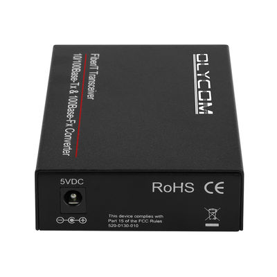เครื่องแปลงสื่อไฟเบอร์ออปติกขนาดเล็ก fast ethernet unmanaged singlemode multimode duplex