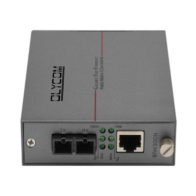 เครื่องแปลงสื่อไฟเบอร์แบบเดียว Gigabit Ethernet DC5V 2U ชาซีติดตั้ง ไม่จัดการ