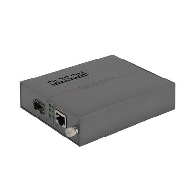เครื่องแปลงสื่อไฟเบอร์ออปติกอีเทอร์เน็ต Gigabit Unmanaged Fiber Optic SFP Slot DC5V