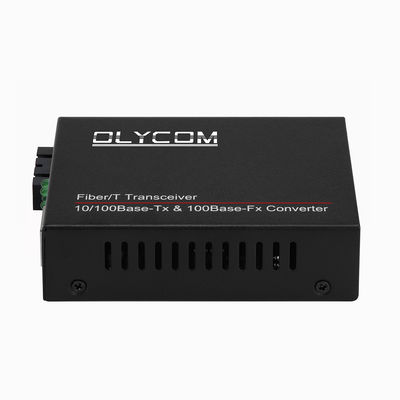 10/100M POE Media Converter PSE ไฟเบอร์ออปติกอีเทอร์เน็ต 48V SC ไฟเบอร์คู่สําหรับ IPC