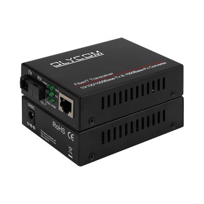 Gigabit Single Mode Media Converter PoE ไม่จัดการ DC48V 1310/1550nm 20KM SC ไฟเบอร์