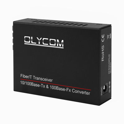 Gigabit PoE Media Converter 15.4W 30W ไม่ได้รับการจัดการ Active PoE Duplex SM MM ไฟเบอร์ CE