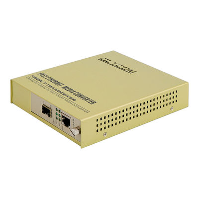 SFP Slot Rack Media Converter 1310nm Single Mode Fiber Ethernet Converter ไม่จัดการ