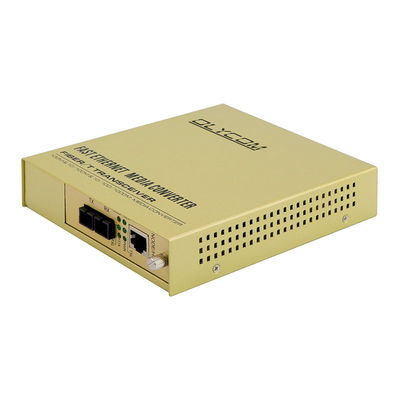 เครื่องแปลงสื่อ Gigabit Unmanaged AC Input 2-Core Single-Mode SC Port 100KM มากที่สุด