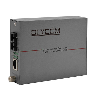30W POE ไฟเบอร์ออปติก Ethernet Media Converter Rack Mounted Duplex SC Port AC Input การนําเข้า