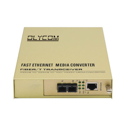 10/100Mbps ไฟเบอร์ออปติก อีเทอร์เน็ต เครื่องแปลงสื่อที่ไม่จัดการ ไฟเบอร์คู่ 220V AC Input