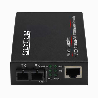 2 Port Gigabit Ethernet Media Converter Unmanaged Duplex Single-Mode Multimode Port SC การปรับเปลี่ยนสื่อแบบไม่จัดการ