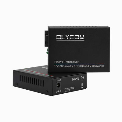WDM Fast Ethernet Media Converter LFPT ไฟเบอร์ออปติก ไม่จัดการ 20KM SC Port CE