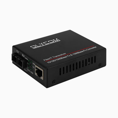 Gigabit PoE Media Converter 15.4W 30W ไม่ได้รับการจัดการ Active PoE Duplex SM MM ไฟเบอร์ CE