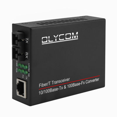 10/100M PoE Media Converter สายใยออปติก เอเธิร์นท์ 48V SC สายใยคู่ สําหรับ IPC CE