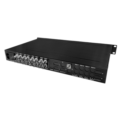 16 ท่า AHD CVI TVI CVBS วิดีโอเพื่อแปลงไฟเบอร์ HD 1080P CCTV ติดตาม AC220V