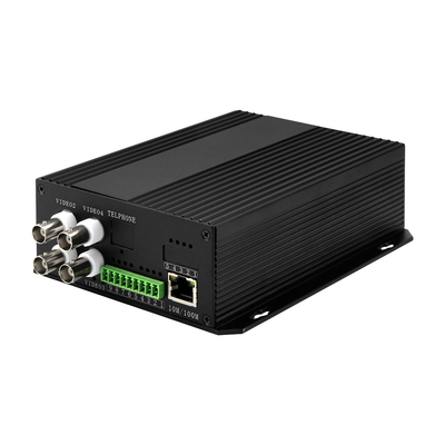 4 ช่อง CCTV Analog Video To Fiber Optic Converter NTSC/PAL/SECAM รองรับ