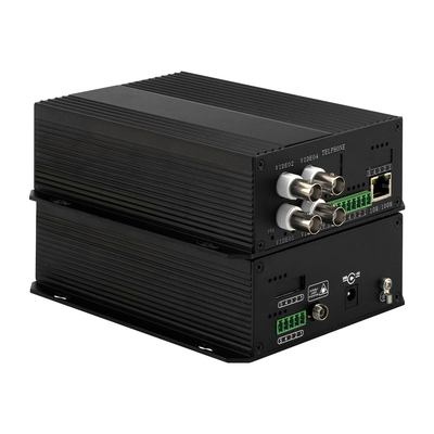 4 ช่อง CCTV Analog Video To Fiber Optic Converter NTSC/PAL/SECAM รองรับ